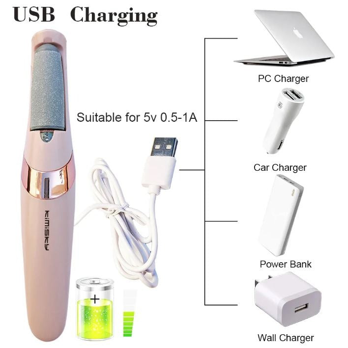 Rechargeable Electric Pedi Foot Filer & Callus Remover