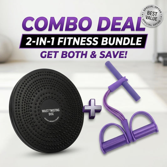 2-in-1 Fitness Combo Set – Tummy Trimmer and Twister Disc